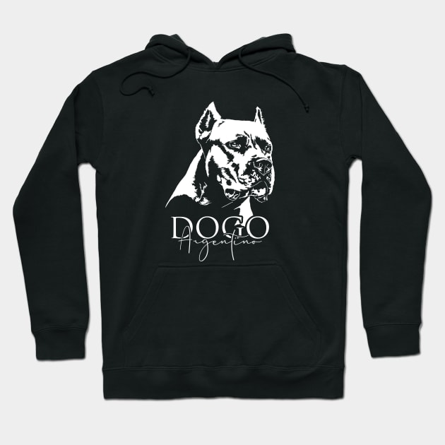 Proud Dogo Argentino dog portrait gift Hoodie by wilsigns